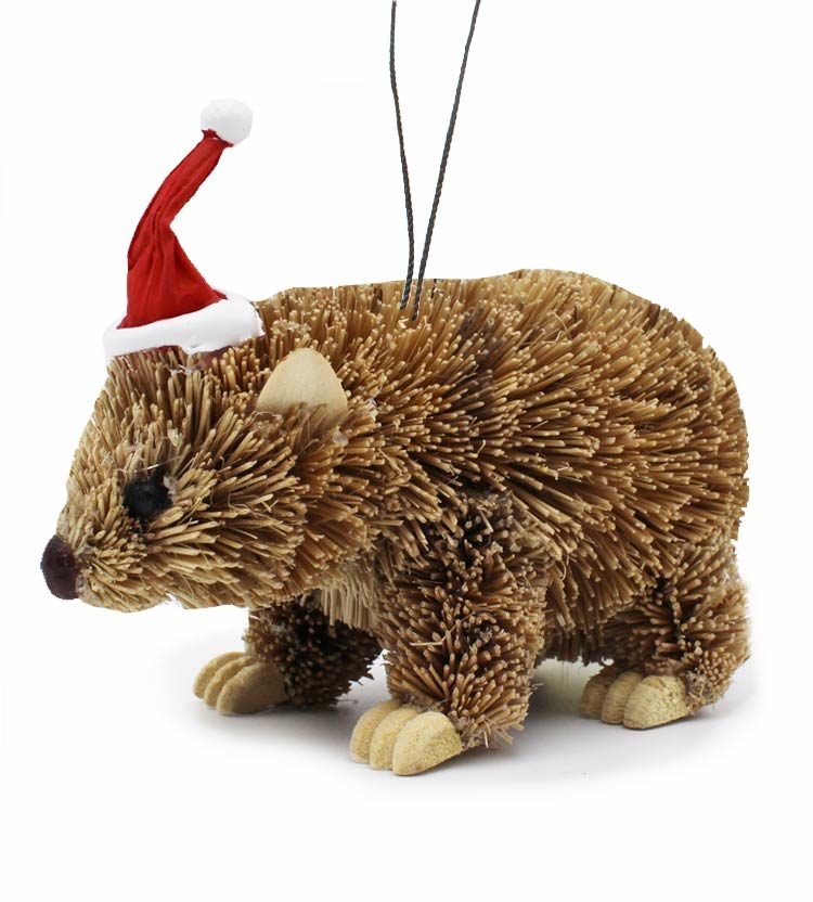 Bristlebrush Wombat Christmas Ornament