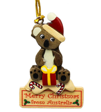 Koala & Present Christmas Decoration