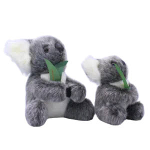 10656 10745 Angle of Australian Made Koala with Eucalyptus Leaf Plush Toy