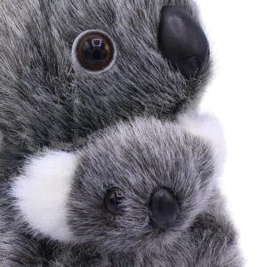 10660 Close Up of Australian Made Koala and Baby Plush Toy 21cm