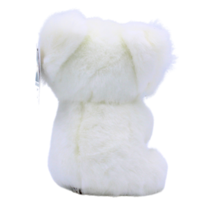 10667 Back of Australian Made White Koala with Eucalyptus Leaf Plush Toy 20cm