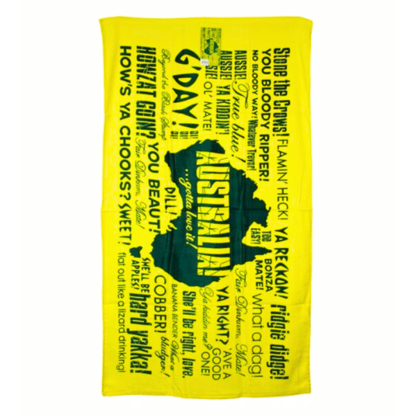 30009 Open Australian Slang Beach Towel