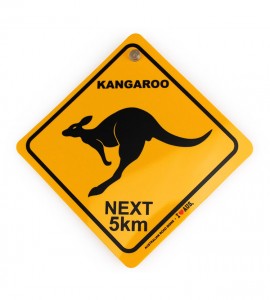 Plastic Kangaroo Roadsign