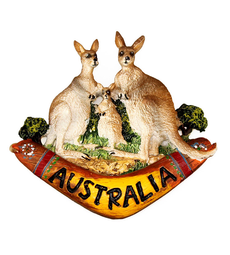tourist souvenir resin 3d fridge magnet kangaroo australia travel gifts SP