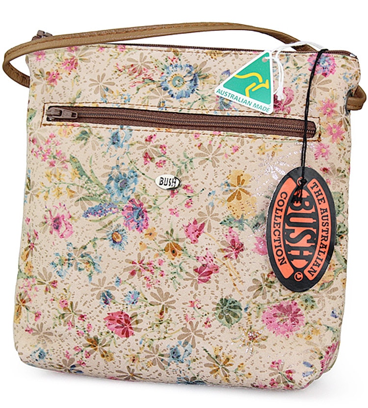 Floral Kangaroo Leather Casual Bag | Australia the Gift | Australian Souvenirs & Gifts