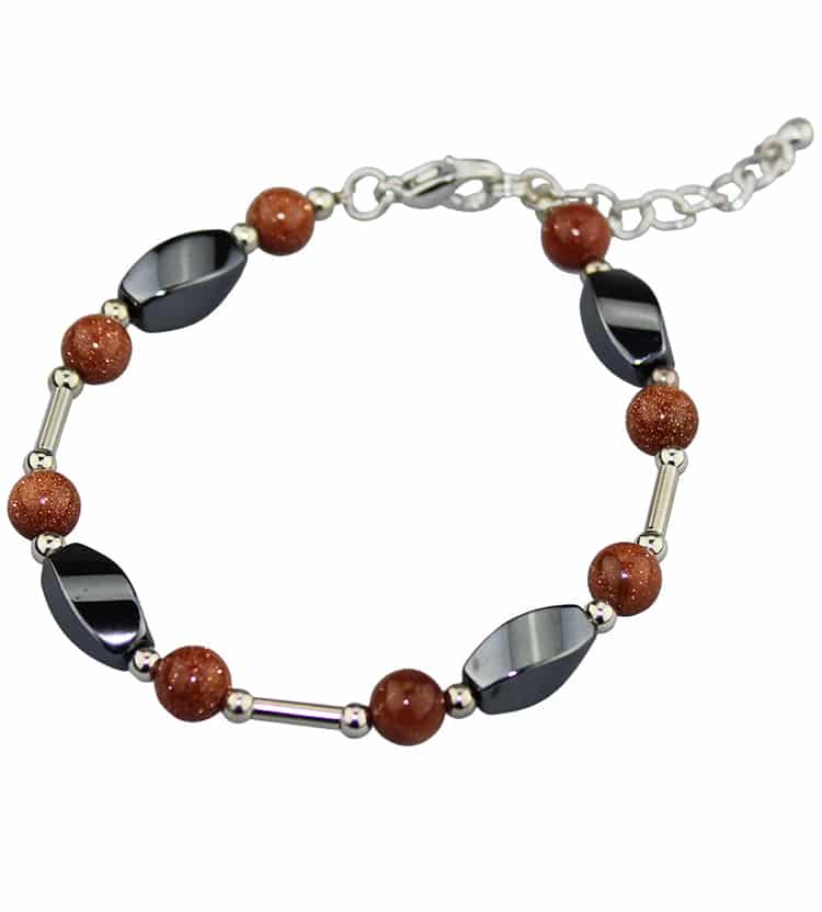 Iron Ore & Sunstone Bracelet