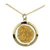 Gold & Glass Large Round Necklace