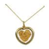 Gold & Glass Heart Necklace