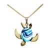 Gold Paua Shell Turtle Necklace
