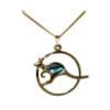 Gold Paua Shell Kangaroo Necklace