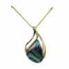 Gold Paua shell necklace