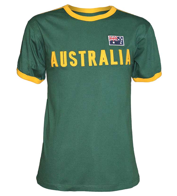 Applique Australia T-Shirt Green \u0026 Gold 