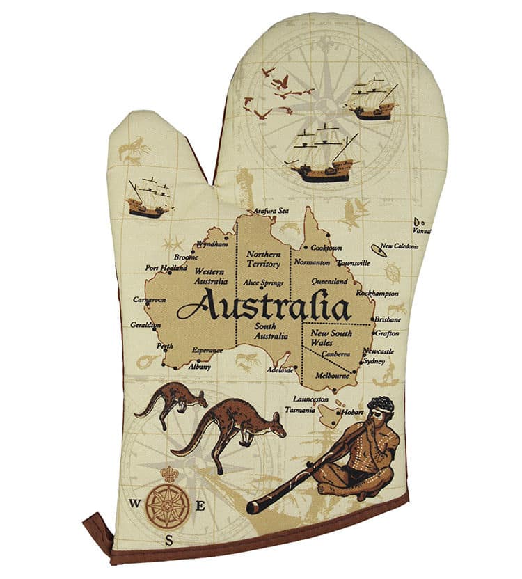 Australia Map Oven Mit