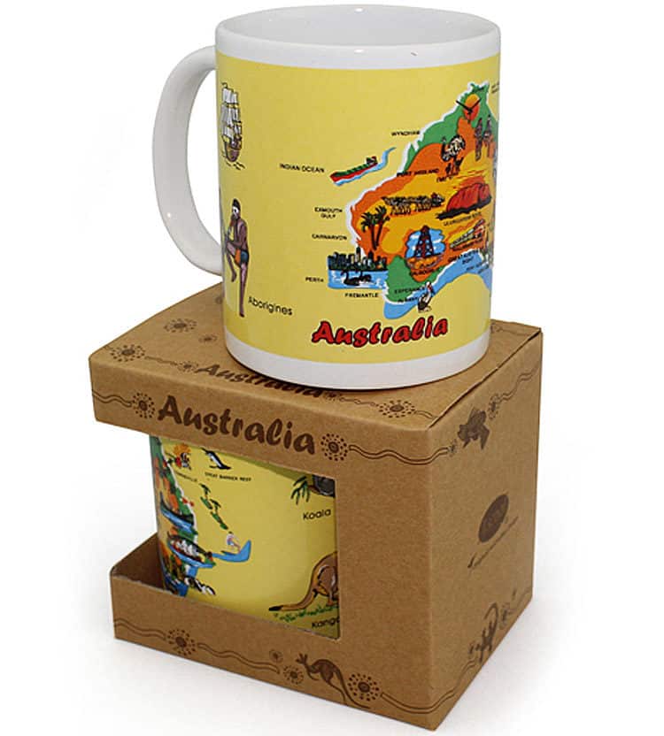 Australia Map Boxed Mug