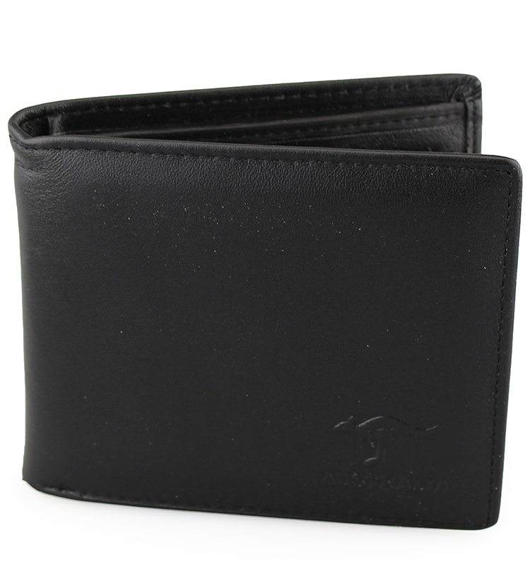 Kangaroo Leather Black Wallet | Australia the Gift | Australian Souvenirs & Gifts