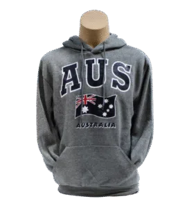 Grey Australia Flag Hoodie