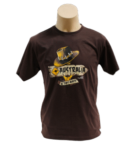 Brown Australian Roadsign and Hat T-Shirt