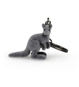 Flocked Kangaroo Keyring