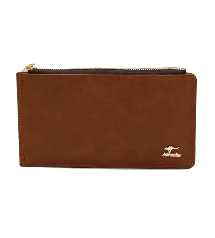 Women&#39;s Brown Leather Wallet | Australia the Gift | Australian Souvenirs & Gifts