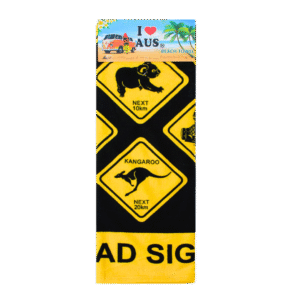 30957 Front of Australian Roadsigns Beach Towel
