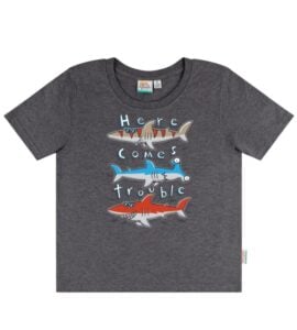 Grey Shark Kids T-Shirt