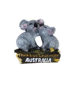 Koala and Log Resin Magnet