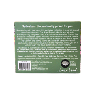 91673 Back of Australian Natural Soap Native Bush Blooms