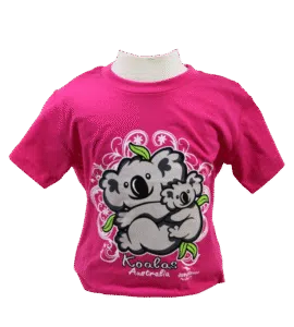 Hot Pink Koala and Baby Kids T-Shirt