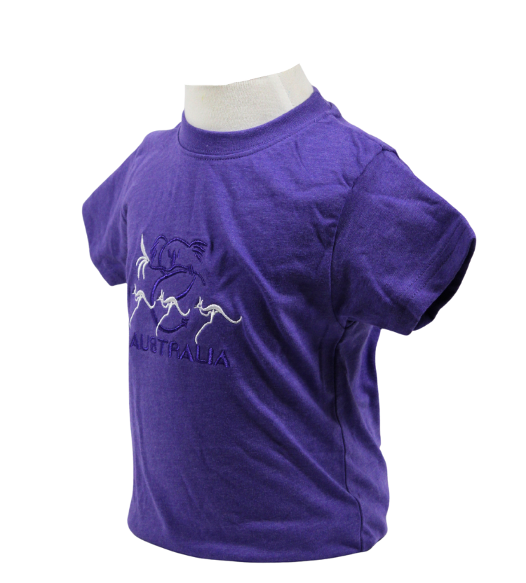 Purple Koala and Kangaroo Kids T-Shirt Australia's Souvenir