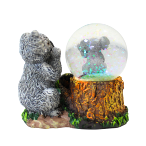 49017 Back Of Koalas In And Out Snow Globe