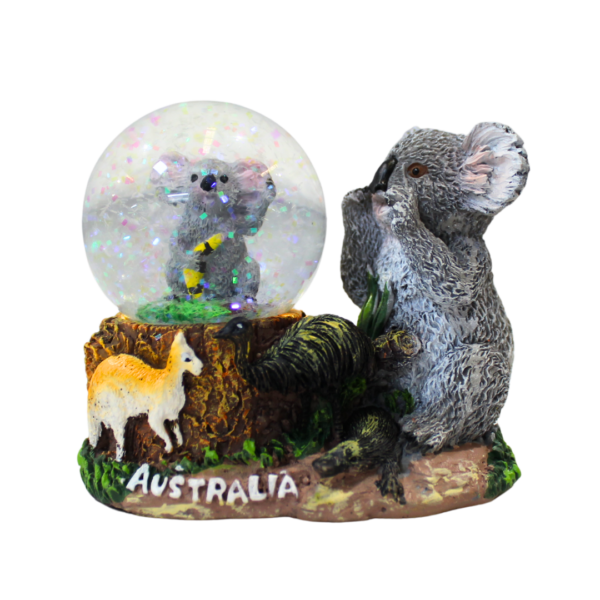 49017 Front Of Koalas In And Out Snow Globe