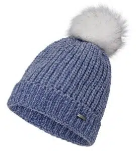 Faded Denim Blue Bright Womens Beanie