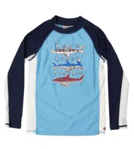 Blue Here Comes Trouble Boys Rash Vest