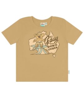 Mustard Surfing Koala Boys T-Shirt