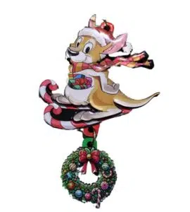 Skiing Kangaroo Christmas Ornament