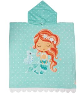 Under the Sea Mermaid Girls Cape Towel