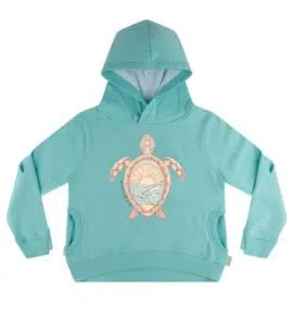 Aqua Scenic Turtle Girls Hoodie