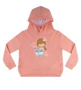 Peach Folk Mermaid Girls Hoodie