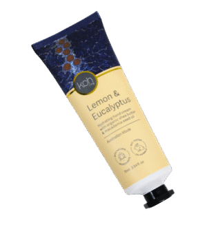 Lemon & Eucalyptus, hand cream tube font