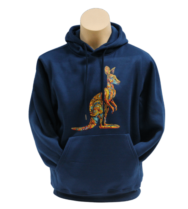Hoodie Front with kangaroo graphic visible