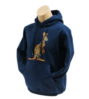 Hoodie right side with kangaroo graphic visible