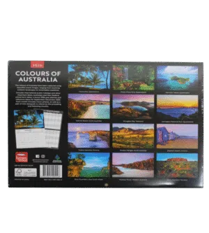 Colours of Australia 2026 calendar back