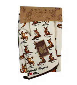 Caffeinated Kangaroo Apron, Oven Mit & Pot Holder