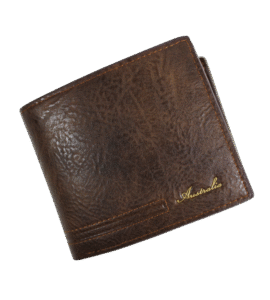 Brown Textured Men's Wallet