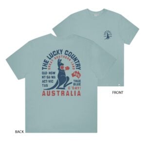 Seafoam Blue Lucky Roo Mens T-Shirt