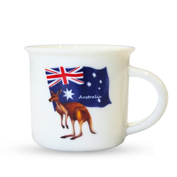 51024 Front of Espresso Mug Roo & Flag