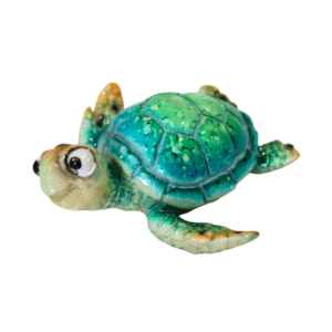 54666 Green Happy Turtle Marble Magnet