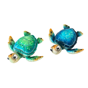 Happy Turtle Marble Magnet