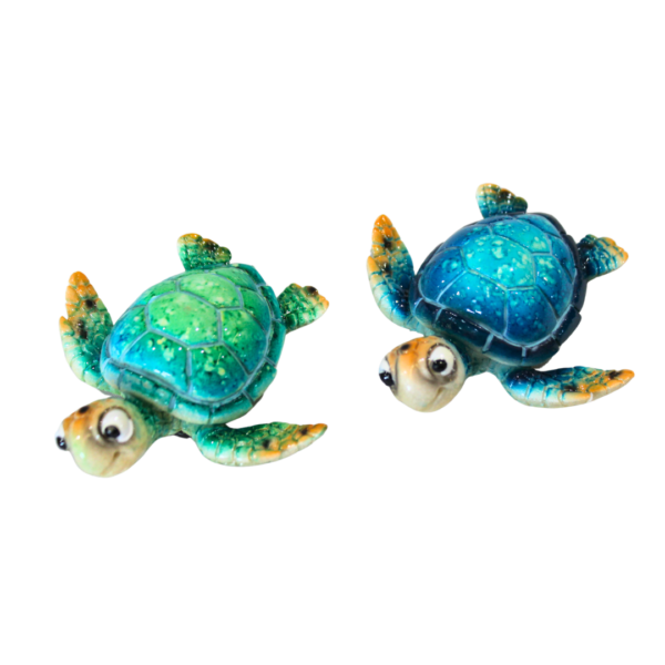 54666 Top of Happy Turtle Marble Magnet