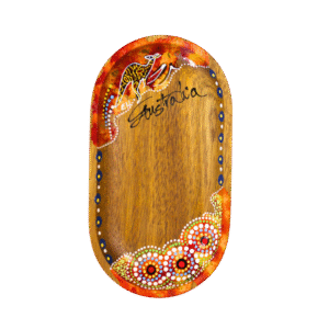 Wooden Oval Dot Plate